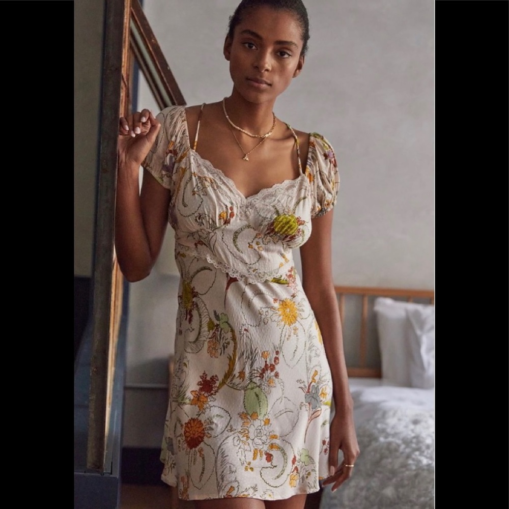 🌹NWT ANTHROPOLOGIE DAINTY MINI DRESS XL